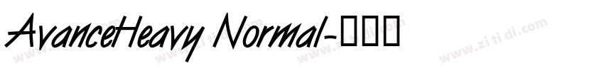 AvanceHeavy Normal字体转换